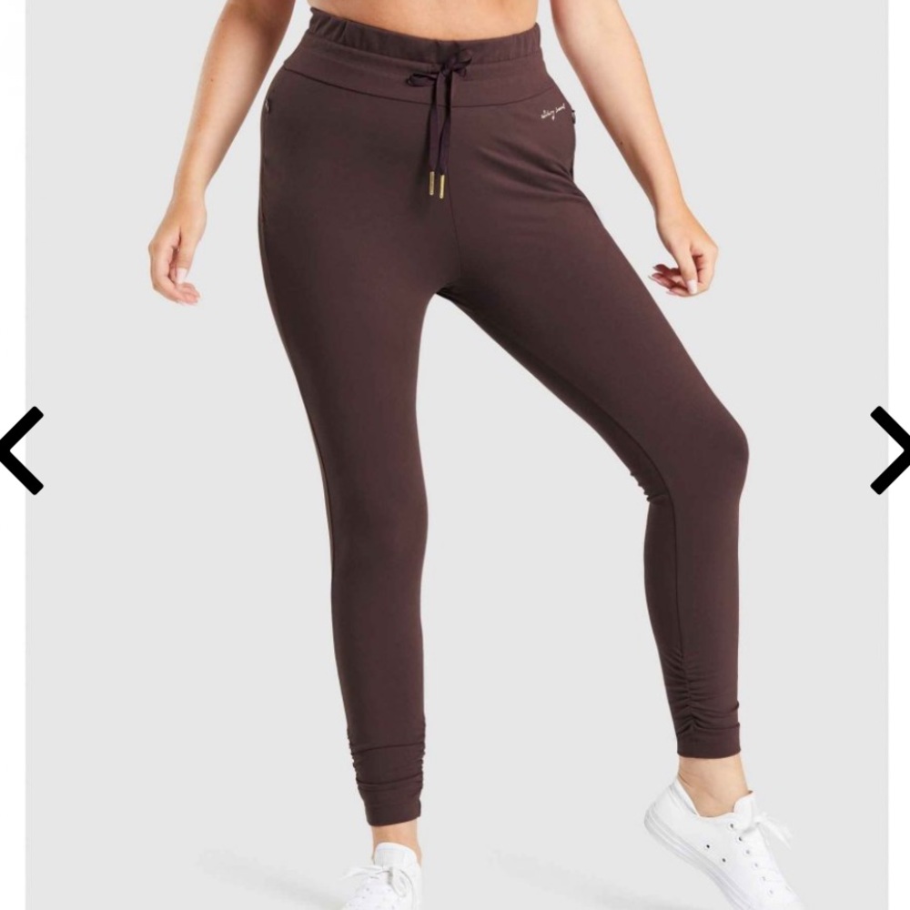 Gymshark X Whitney brown joggers size small